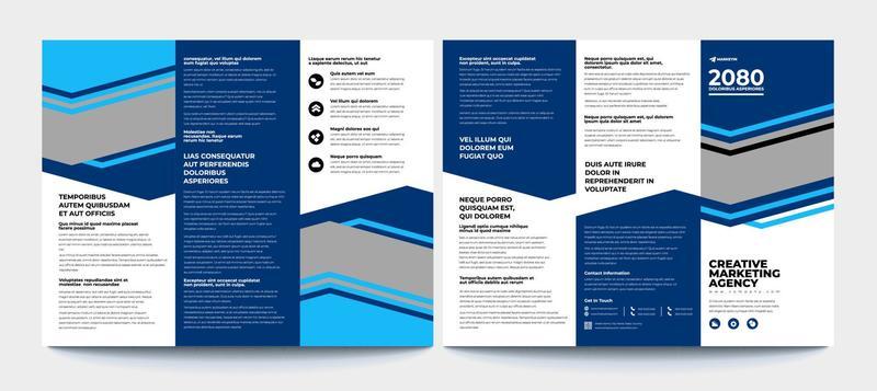 Tri-fold Brochure Design and Catalog Vector Concept Template.