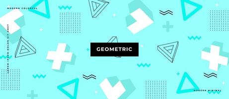 Geometric shapes. Set of memphis shapes, dots, lines design elements. vector