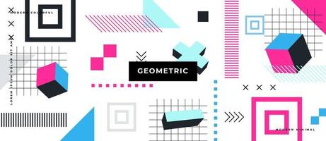 Memphis seamless pattern collection. Geometric seamless pattern different shapes. vector