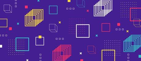 Memphis design elements. Vector abstract geometric line graphic shapes, modern hipster square blend template colorful illustration.