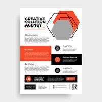 Vector brochure flyer design layout template size a4 front page and back infographics easy to use edit