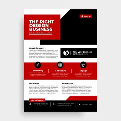 Corporate Flyer Layout with Red Elements