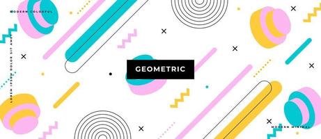 Abstract freeform shape geometric pastel color on white background memphis style. vector