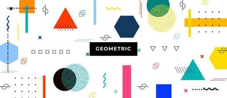 Colorful geometric memphis style shape background. Gradient shape. retro background vector