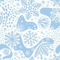 nieve de patrones sin fisuras. Fondo artístico de invierno con puntos y copos de nieve. textura dibujada estacional. telón de fondo de vacaciones de invierno. colección de navidad. vector