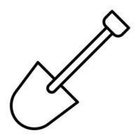 Shovel Line Icon vector