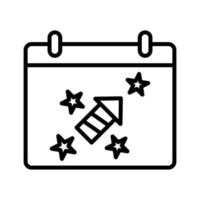 New Year Line Icon vector