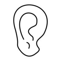 Ear Line Icon vector
