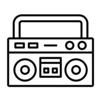 icono de línea boombox vector