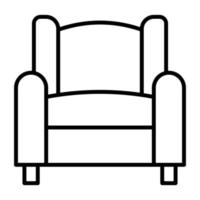 Cinema Sofa Line Icon vector