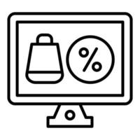 Online Sale Line Icon vector