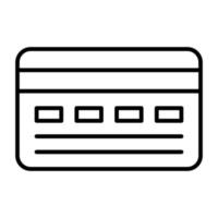 Credit Card Line Icon vector