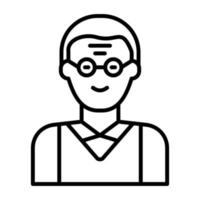 Grandfather Line Icon vector