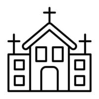 Church Line Icon vector