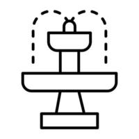 Fountain Line Icon vector