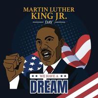 concepto de retrato de martin luther king vector