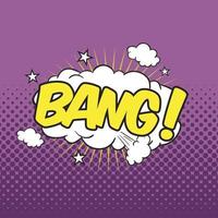 Bang Wording Sound Effect for Comic Speech Bubble vector