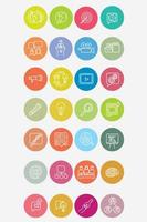 Drawn icons. Communication Icons. Creative freehand drawn pictograms. Dialog and conversation icons vector