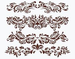 set of Swirl Elements for design. vector