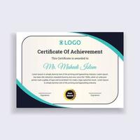 Modern Certificate Template Design. Creative Certificate of Appreciation Award Template Design. vector