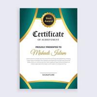 Modern Certificate Template Design. Creative Certificate of Appreciation Award Template Design. vector