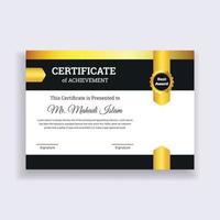 Modern Certificate Template Design. Creative Certificate of Appreciation Award Template Design. vector