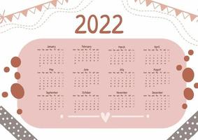 hand drawn calendar design vector