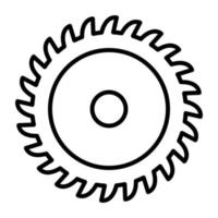 Circular Saw Line Icon vector