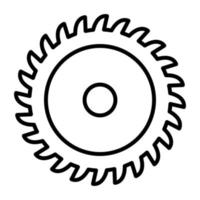 Circular Saw Line Icon vector