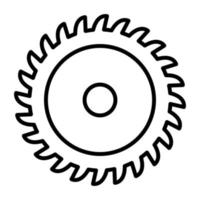 icono de línea de sierra circular vector