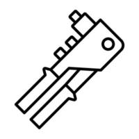 Riveter Line Icon vector