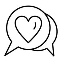 Wedding Chat Line Icon vector