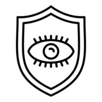 Security Vision Line Icon vector