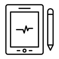 Drawing Tablet Line Icon vector