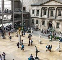 NEW YORK, USA, AUGUST 5, 2016 - Unidentified people at Metropolitan Museum of Art in New York. Museum was founded at 1870 and today is the largest art museum in the United States