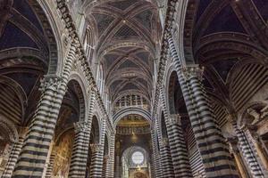 SIENA, ITALY, SEPTEMBER 21, 2016 - Detail from Siena cathedral in Italy. Siena cathedral is a medieval church in Italy, dedicated from its earliest days as a Roman Catholic Marian church. photo