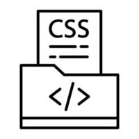 CSS File Line Icon vector