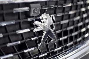 BELGRADE, SERBIA, MARCH 28, 2017 - Detail of the Peugeot car at Belgrade, Serbia. Peugeot as car manufacturer was founded at 1882. photo