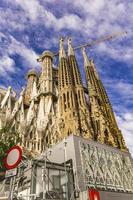 BARCELONA, SPAIN, OCTOBER 7, 2019 - Cathedral La Sagrada Familia in Barcelona, Spain. It is designed by architect Antonio Gaudi and built since 1882. photo