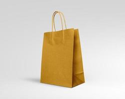 paper bags for shopping containers. Blank paper bags can be used for mockups design photo