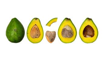 Avocado composition for background design. Tropical fruit styled into patterns for wallpaper photo