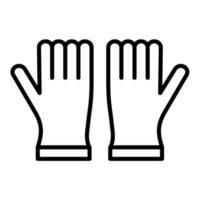 icono de línea de guantes vector