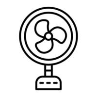 Stand Fan Line Icon vector