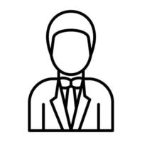 Groom Line Icon vector