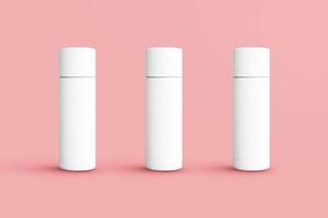 cosmetic bottles for beauty products design. white packaging for mockups. photo