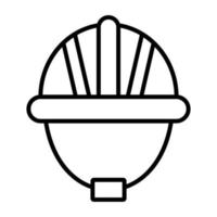 Helmet Line Icon vector