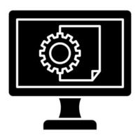 Data Management Glyph Icon vector