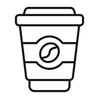 icono de línea de taza de café vector