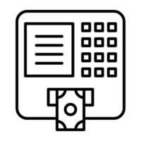 ATM Line Icon vector