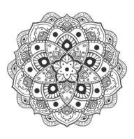 elegante patrón de mandala de círculo sobre fondo blanco vector